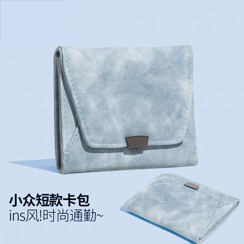 2026 novo estilo carteira senhoras versão coreana moda ins curto pequena bolsa de moedas fina Mini pequena carteira de c