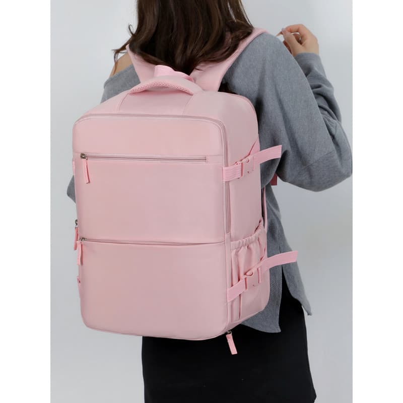 2026 novo estilo simples mochila de grande capacidade estudante do sexo feminino mochila de viagem computador mochila le