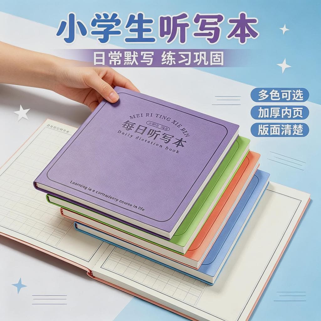 Livro de dicionário diário Alunos do ensino fundamental Dedicado Chinês Inglês Livro silencioso Gravação Pinyin Dia da a