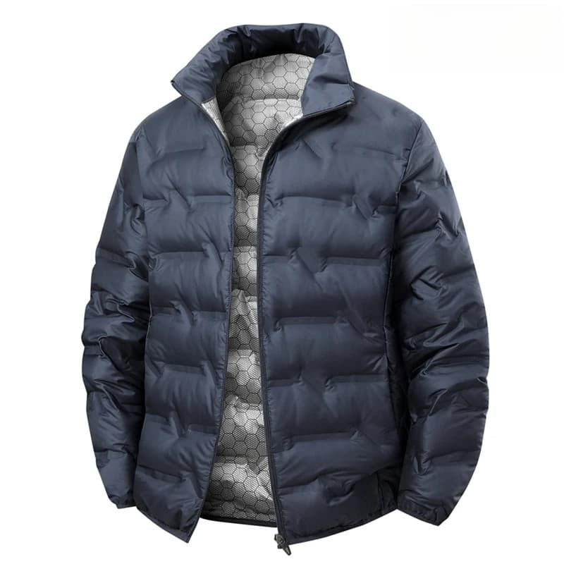 Jaqueta Masculina De Inverno Quente E Grossa Com Gola À Prova De Vento Impermeável