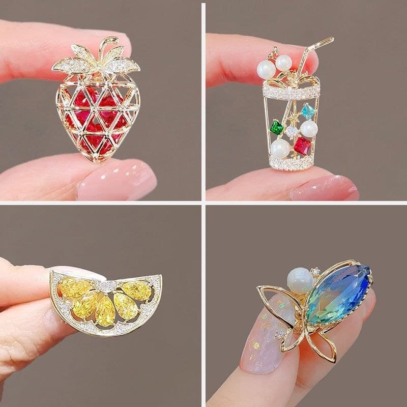 Broche Anti-reflexo feminino com decote em v fivela pino fixo roupas broche ferramenta útil saco de escola pingente pres