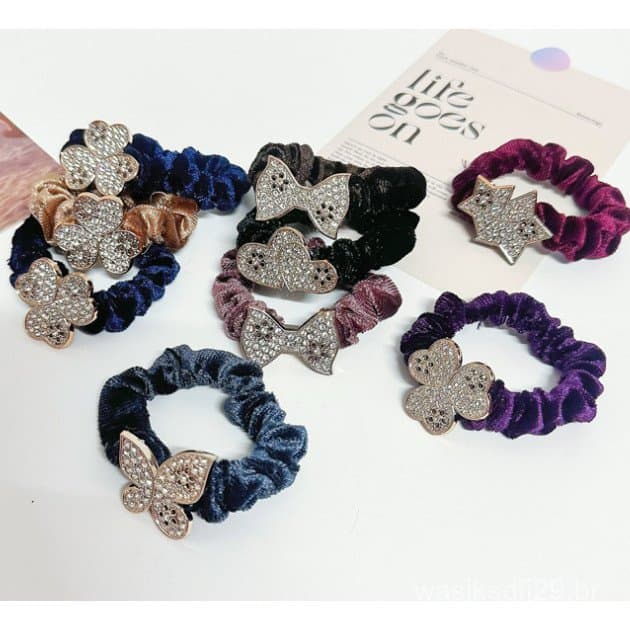 Rabico de cabelo de veludo incrustada de strass/acessórios de cabeça