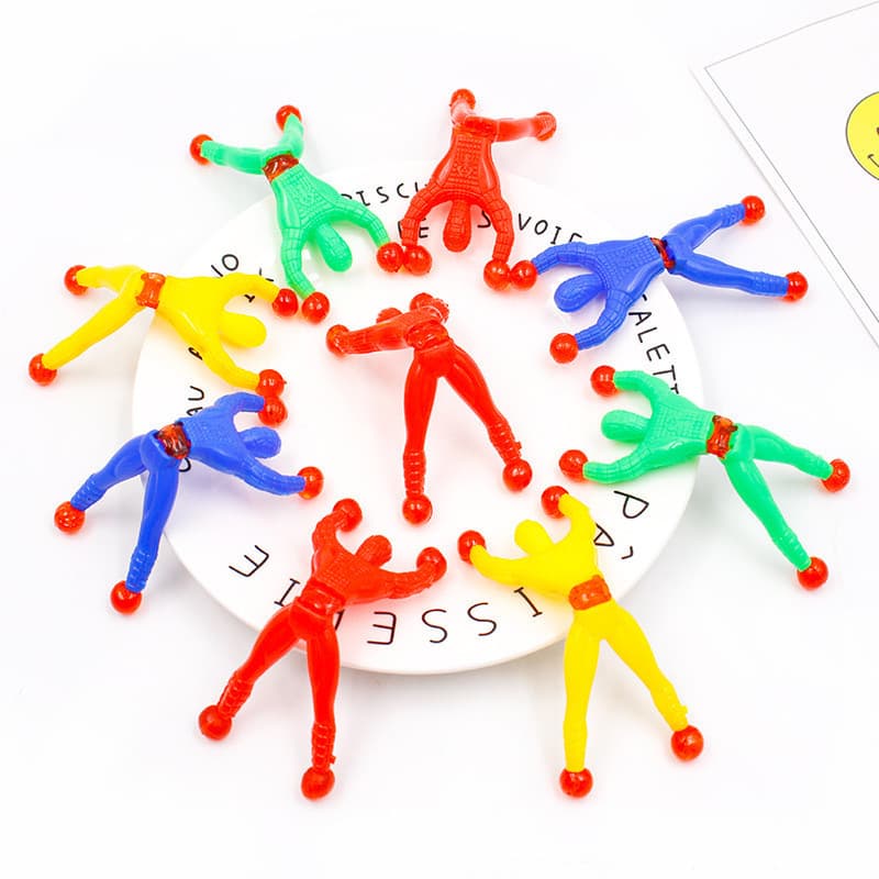 10pcs/Boneco Grudento que Sobe na Parede - Brinquedo Divertido para Crianças, Festas e Presentes