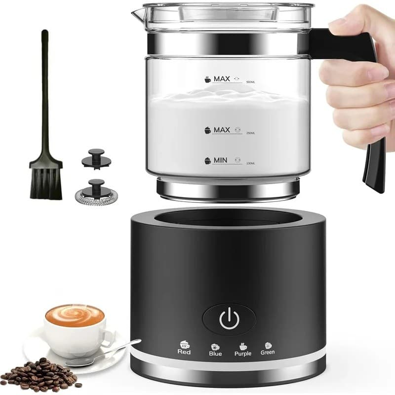 Batedor De Leite/Cafeteira 4 Em 1 Totalmente Automático Com Quente Para Uso Doméstico Elétrico E Frio