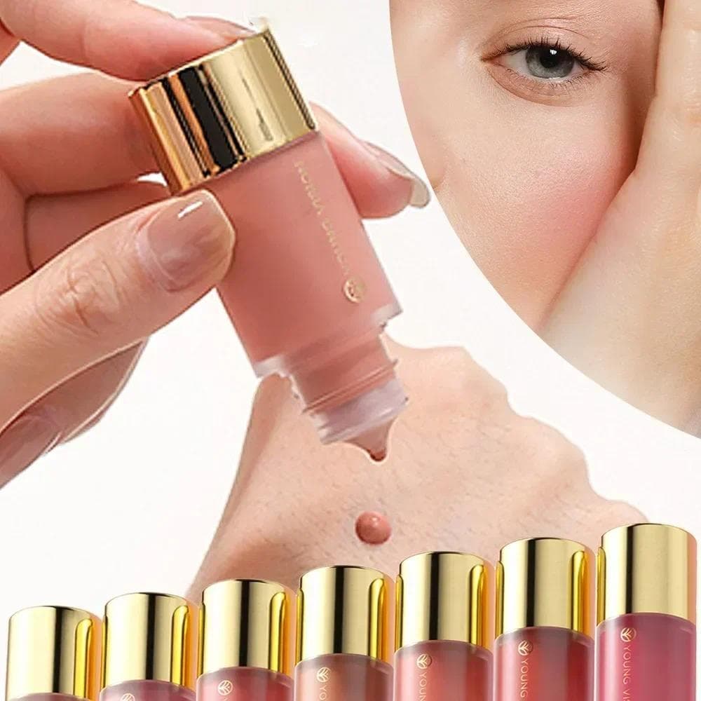 Conta-Gotas Líquido Blush Facial Rouge Contorno Iluminar Plumper Nu Suave Vara Hidratar Duradouro Boa Tez Maquiagem
