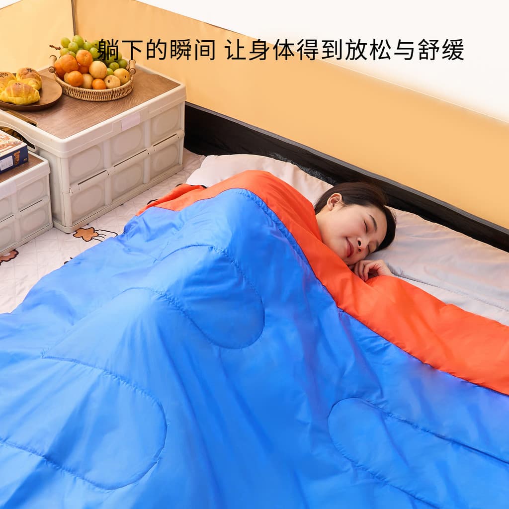 Aventura casal duplo algodão saco de dormir primavera outono inverno engrossado saco de dormir acampamento ao ar livre a