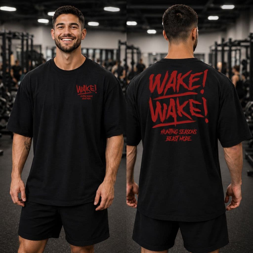 Camiseta Camisa Oversized Top para Academia Musculação over Wake Wake Streetwear 100% Algodão