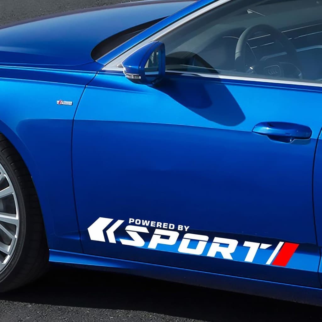 Voroly 2 Peças Decalque Listrado Esportivo Para Porta De Carro Adesivos De Corrida Capô Universal Pára-Brisa De Vinil DI
