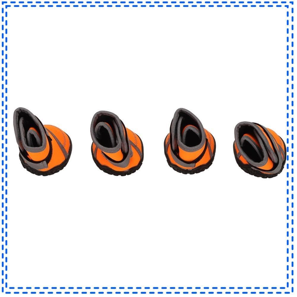 Botas Para Cães , 4 Unidades , Sapatos Animais De Estimação Em Formato De Eixo Alto Laranja , Capas Elásticas De Quatro