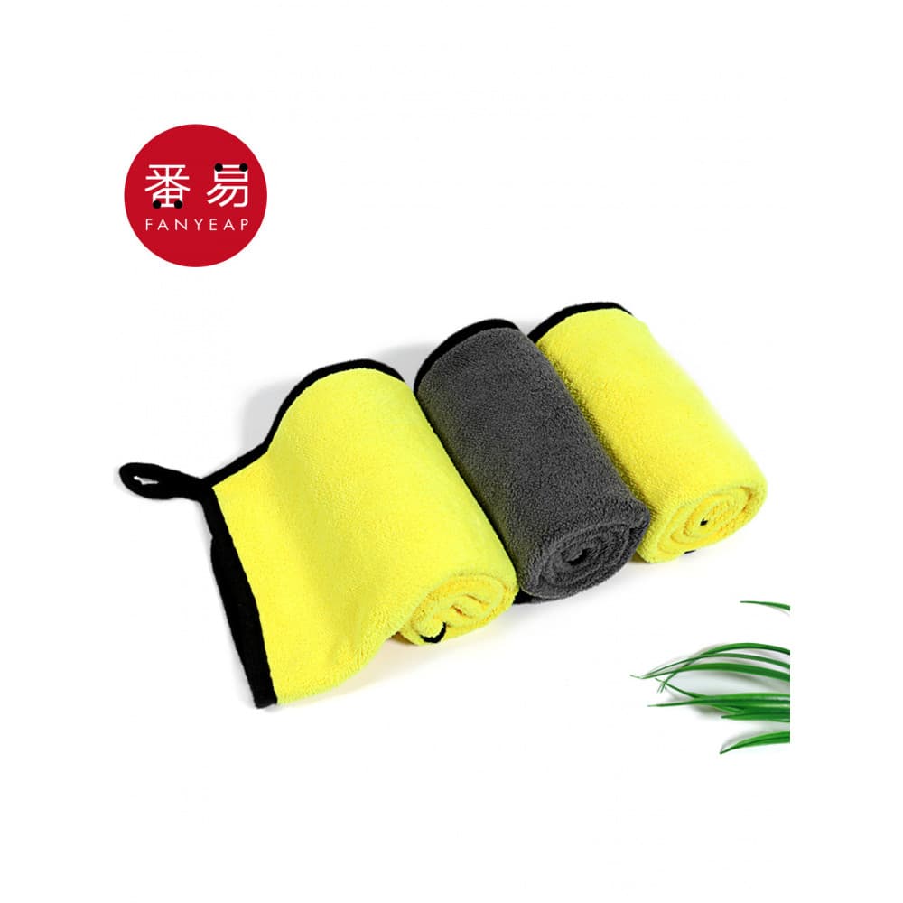 Toalha de lavagem de carro A1pn001-Absorção de água do carro interior vidro toalha de carro interior duplo