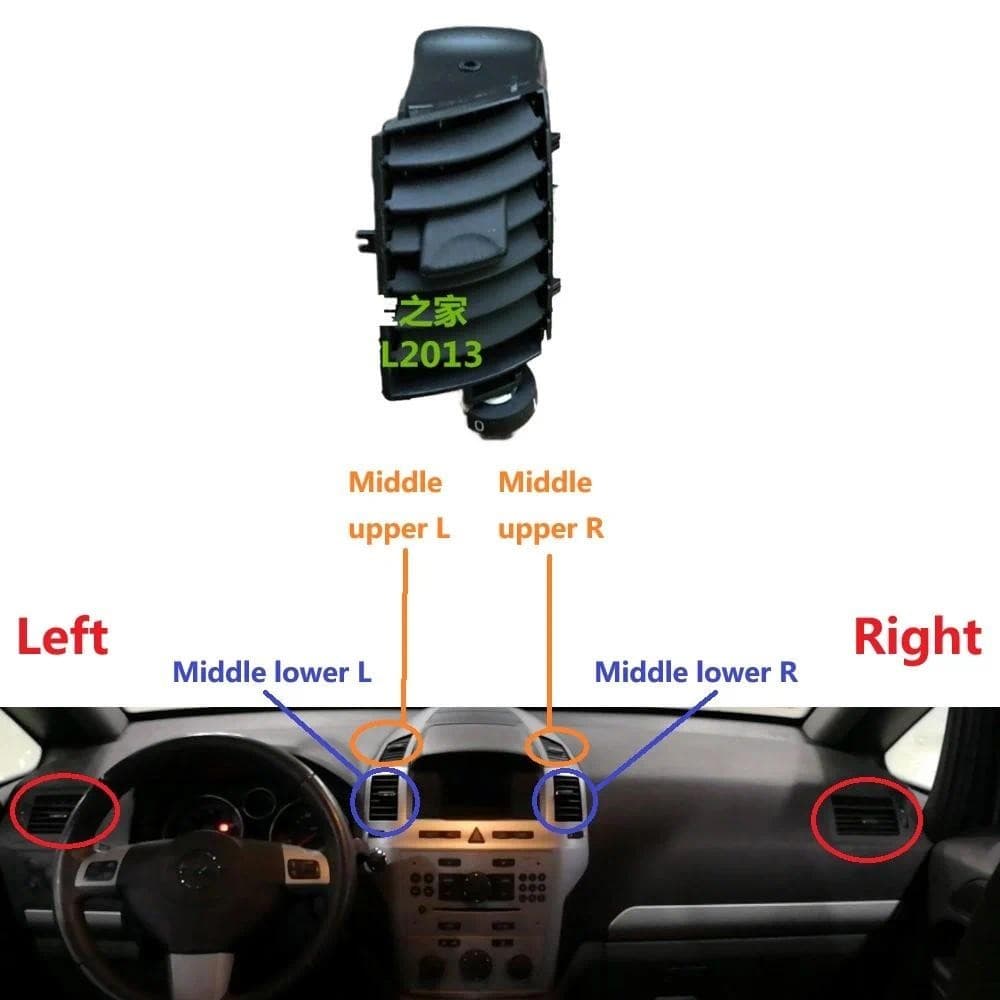Ruili421 Para Opel Zafira 2007 2010 Painel De Ventilação De Ar Grade Saída Bico Condicionado