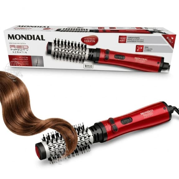 Escova Rotativa Mondial Red Infinity Keratin Bivolt