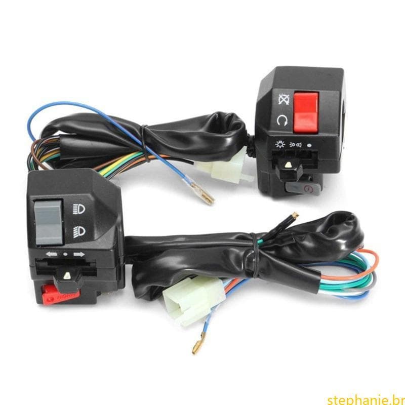 Melhores Interruptores De Motocicleta De 22mm , Botão De Buzina De Moto , Sinal De Seta , Lâmpada De Neblina Elétrica