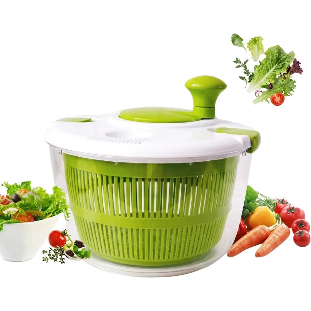 Centrífuga De Salada 5l Seca Folhas Verduras E Legumes