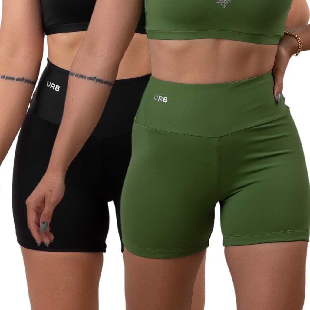 Combo 2 Shorts Bermuda Fitness Treino Academia Com Cos Alto