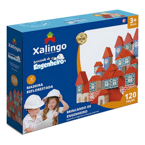 Jogo Brincando De Engenheiro N4, Xalingo, 120 Peças