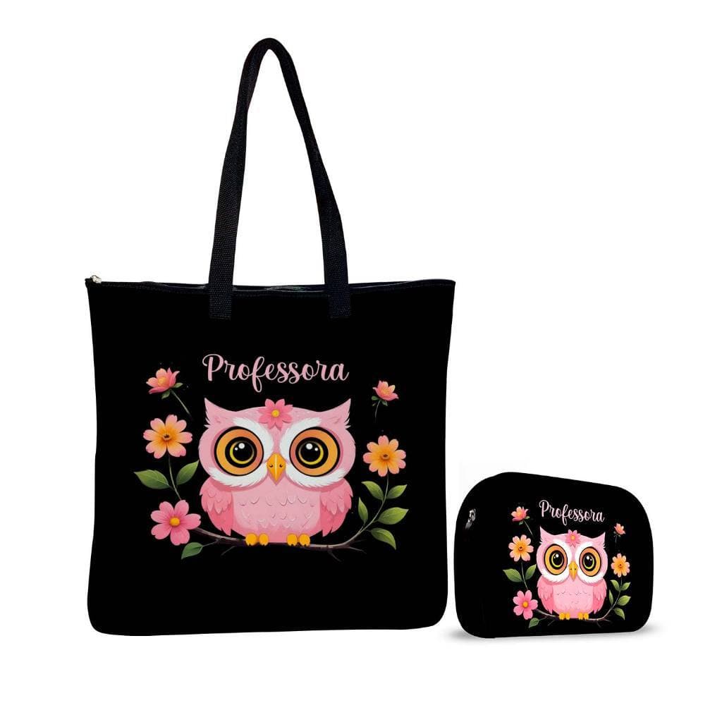 Kit Bolsa Tiracolo + Necessaire – ISOPRENE – Professora Coruja Florido