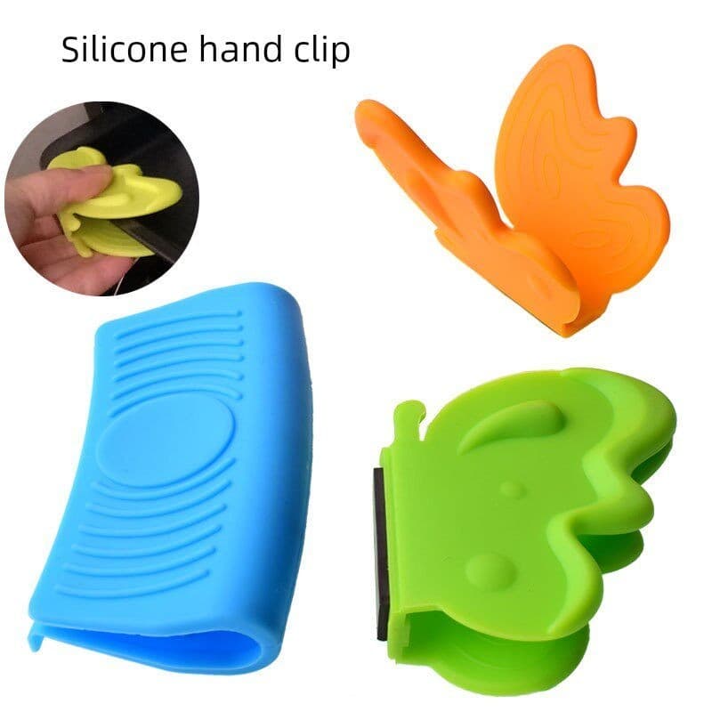 Luva térmica cozinha Luvas de forno Silicone anti queimadura Clipe de mão de utensílios de mesa de Silicone com isolamen