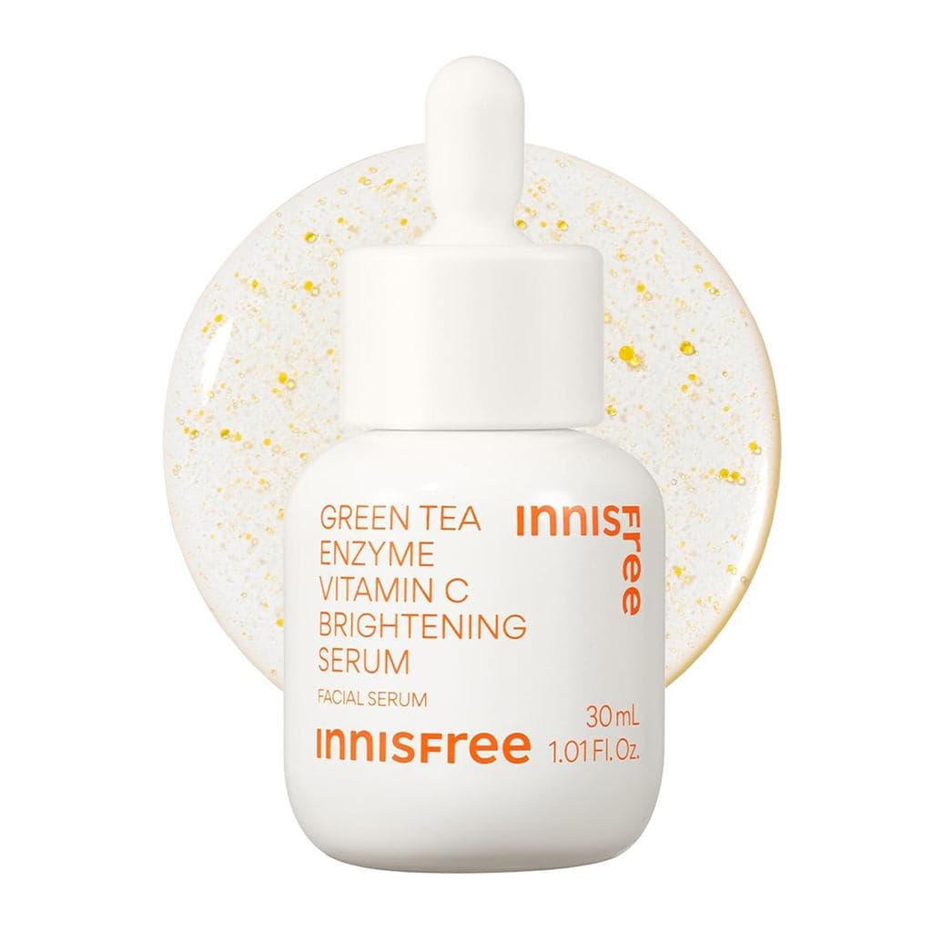 Sérum de Vitamina C com Enzima de Chá Verde Innisfree, usado para clarear manchas escuras, sérum facial coreano, aumenta