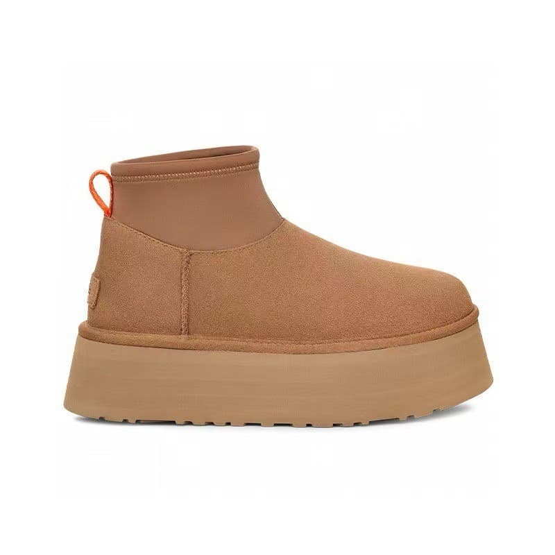 Botas baixas de seda, cor sólida, confortáveis, de sola grossa, botas casuais de outono, botas de neve, atacado e N9M1.