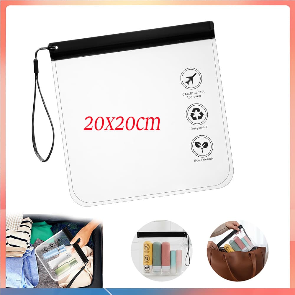Bolsa de armazenamento transparente portátil para viagem (adequada para aeroporto)