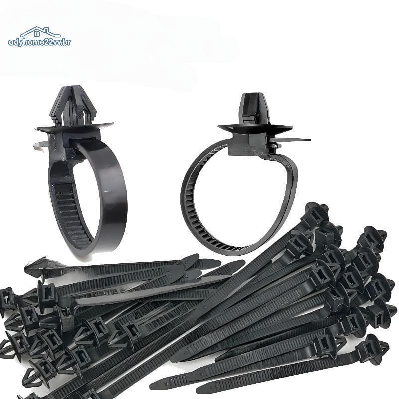 adyhome22vv 20 Pcs Nylon Push Mount Fio Clipes Carro Chicote Fixador Organizador br