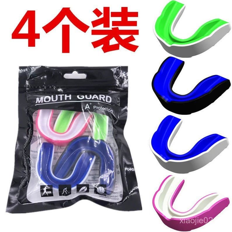 Protetor de dentes para rugby, boxe e artes marciais, protetor bucal de 4 dentes para Muay Thai, protetor de dentes para