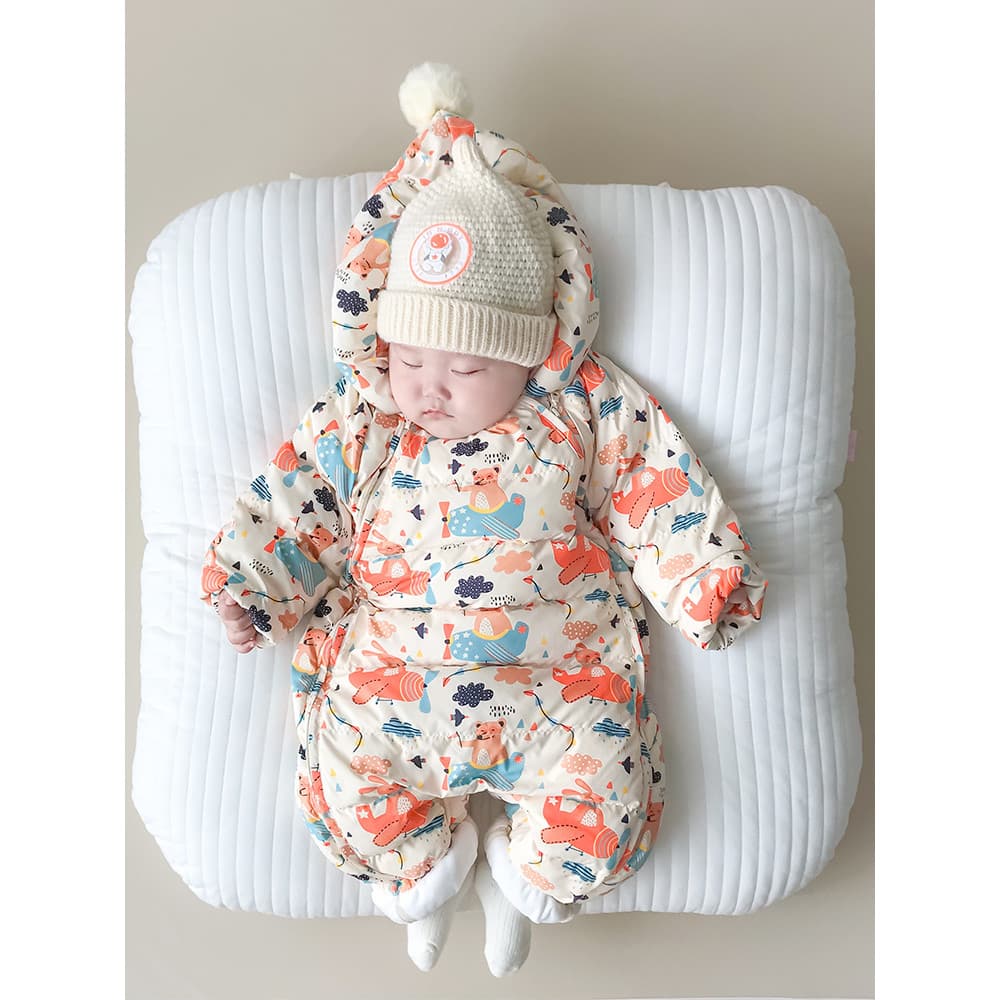 Recém-nascido infantil para baixo jaqueta macacão inverno masculino feminino bebê roupas de inverno para fora engrossado