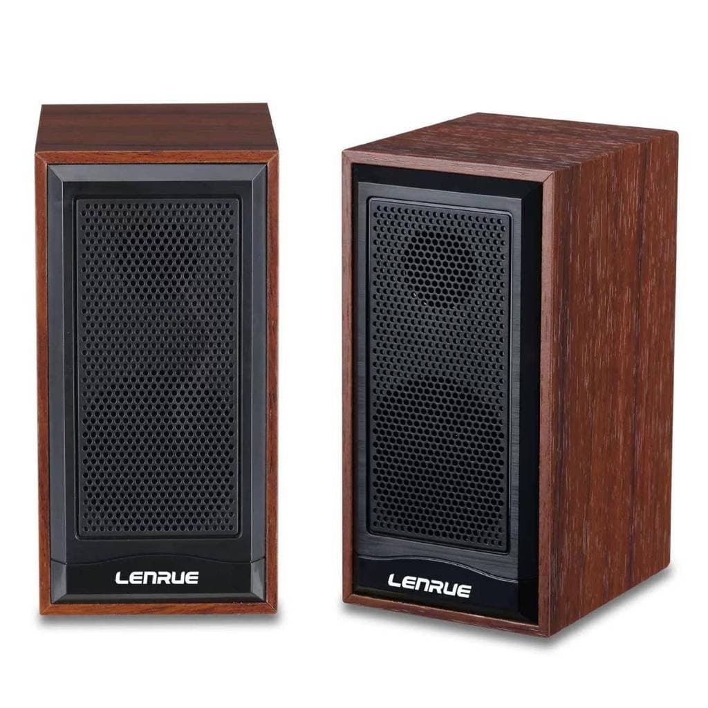 Lanyue V2200 Alto-falante ativo multimídia portátil USB 2.0 de madeira