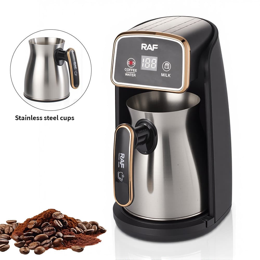 Exportação transfronteiriça cafeteira elétrica copo de aço inoxidável cafeteira turca cafeteira chá leite mais quente
