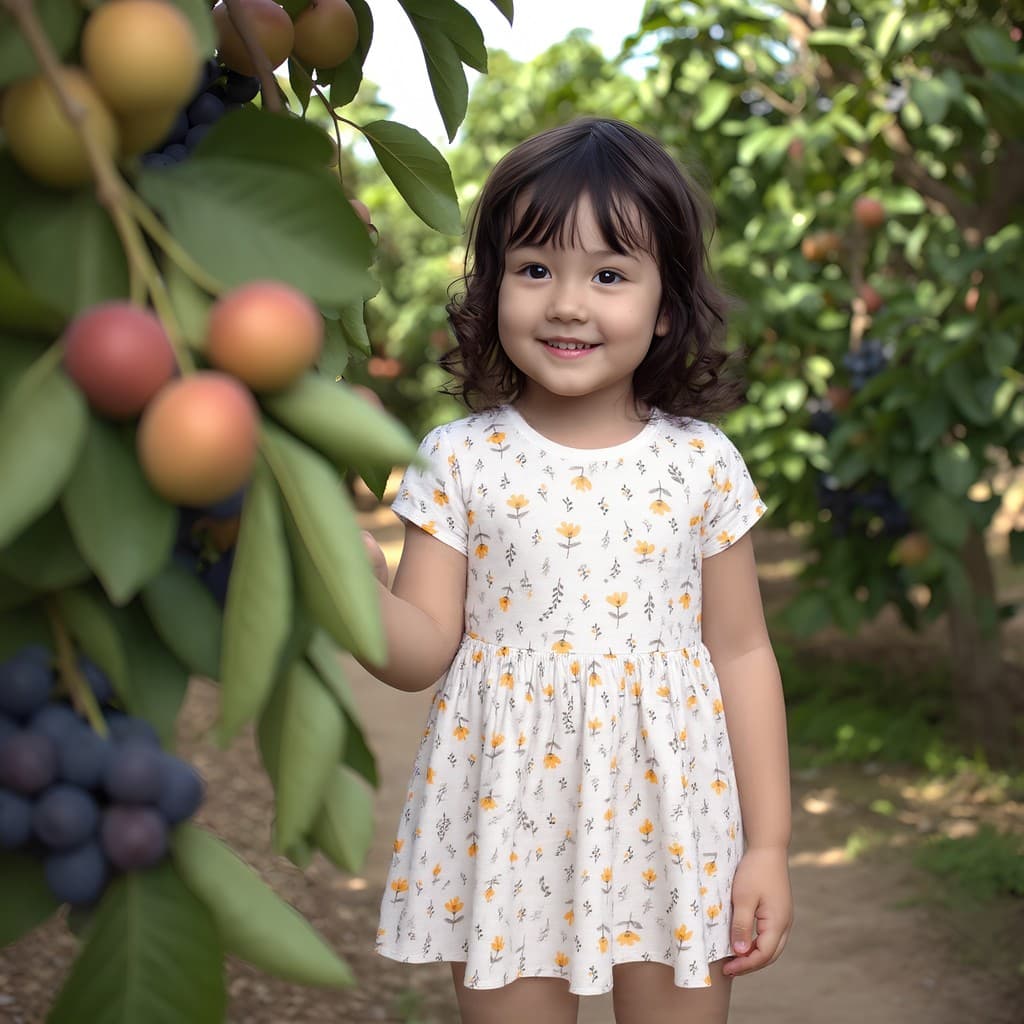 Verão macio e confortável roupas crianças passeio saia Casual flor impressão de manga curta vestido da menina do bebê