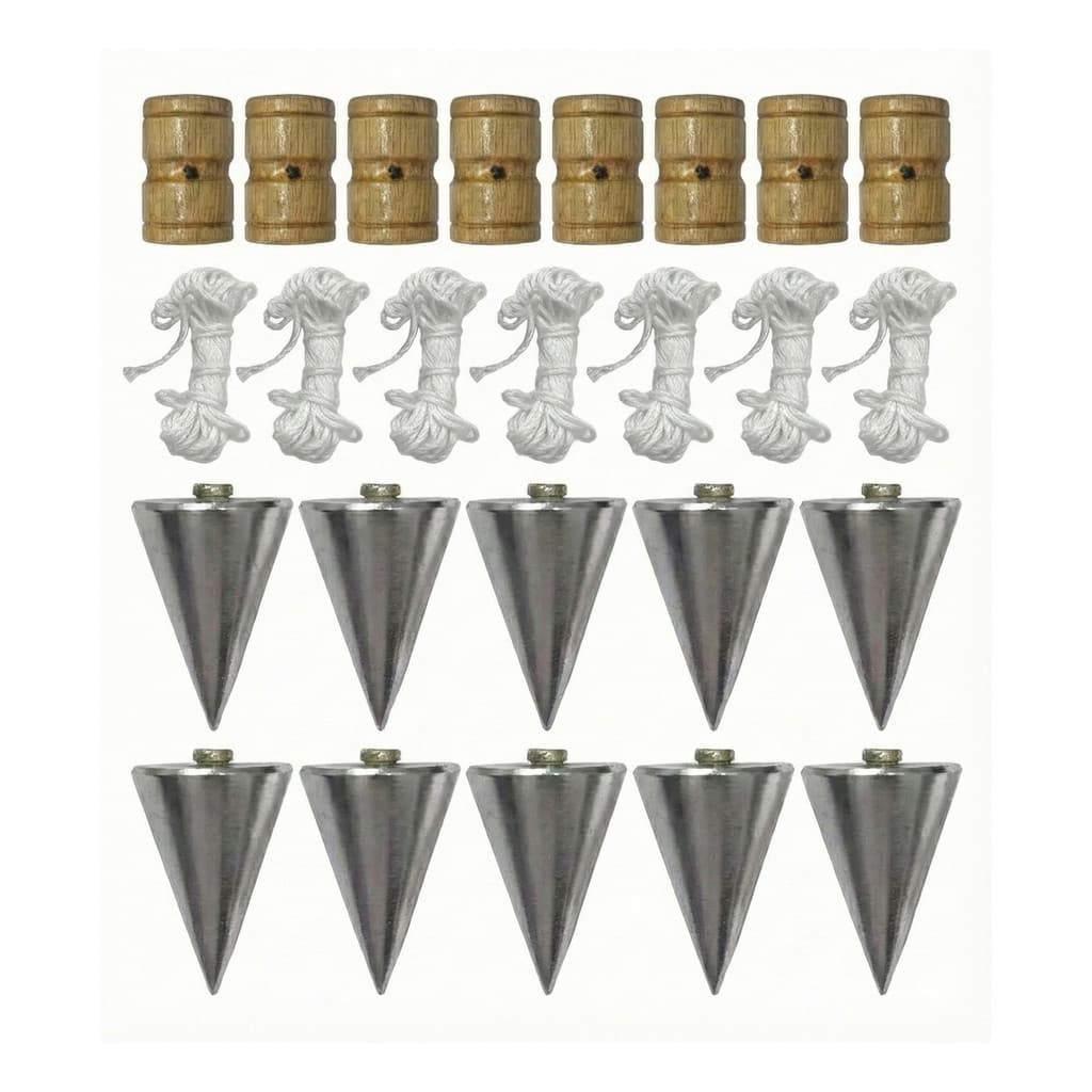 Kit 10 Prumo Para Pedreiro Metal 300g Reforçado Profissional