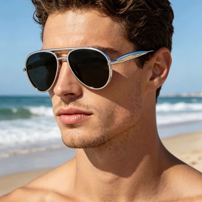 Aviador Feminino Masculino Rua Tiro Pose Óculos De Sol De Viagem Ao Ar Livre Condução Moda