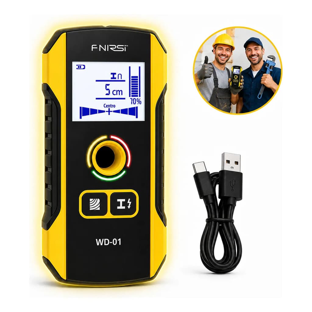 Detector Parede Digital Scanner Fios Elétricos Madeira Metal Cano PVC Viga LCD Alta Precisão Profissional