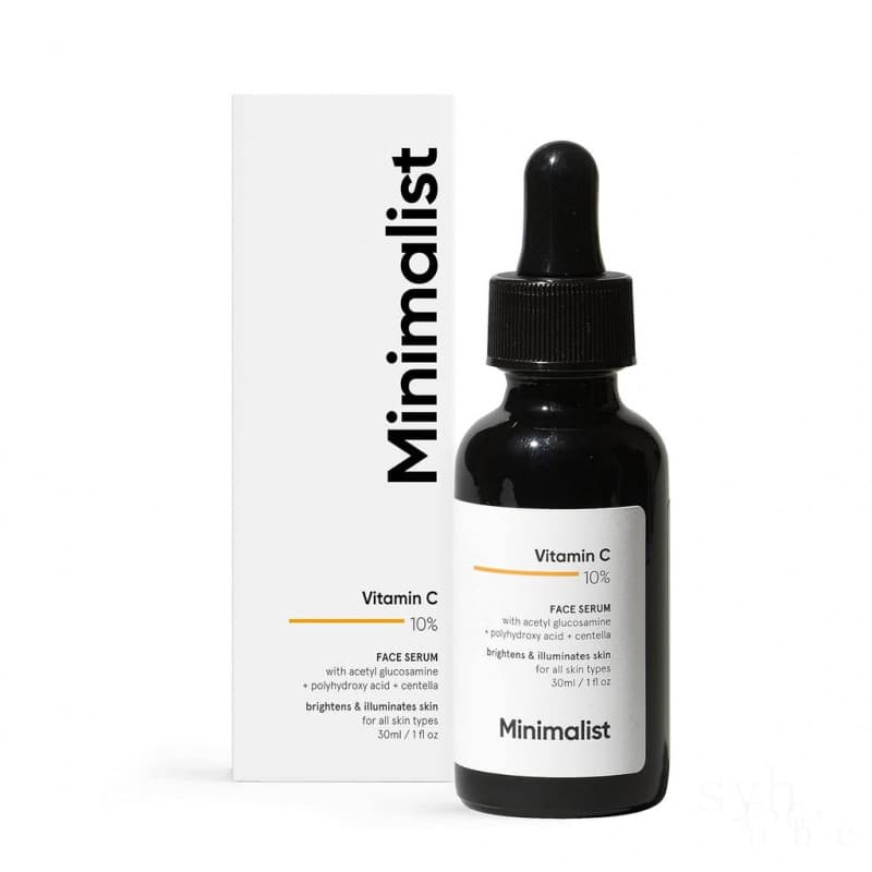 Sérum Minimalista com 10% de Vitamina C, Fórmula Iluminadora |     Melhorar os níveis de umidade |     Adequado para tod