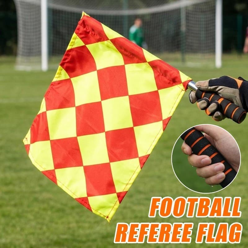 [BR] Bandeiras De Árbitro De Futebol De 4 A 2 Unidades-Design Xadrez-Sinalização Multicoloridas-Bandeira De Jogo Esporti