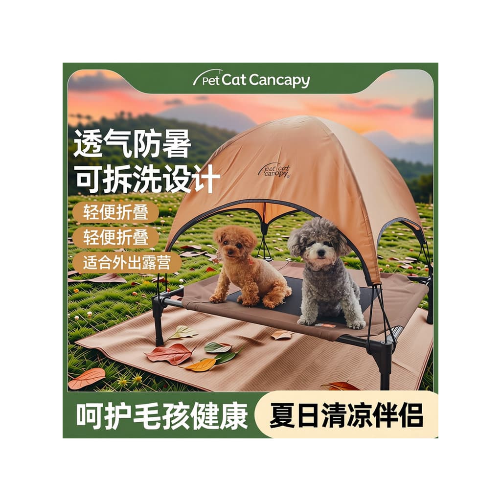 Cama de acampamento tenda respirável verão cama para animais de estimação cama do cão removível lavável Teddy Golden Ret
