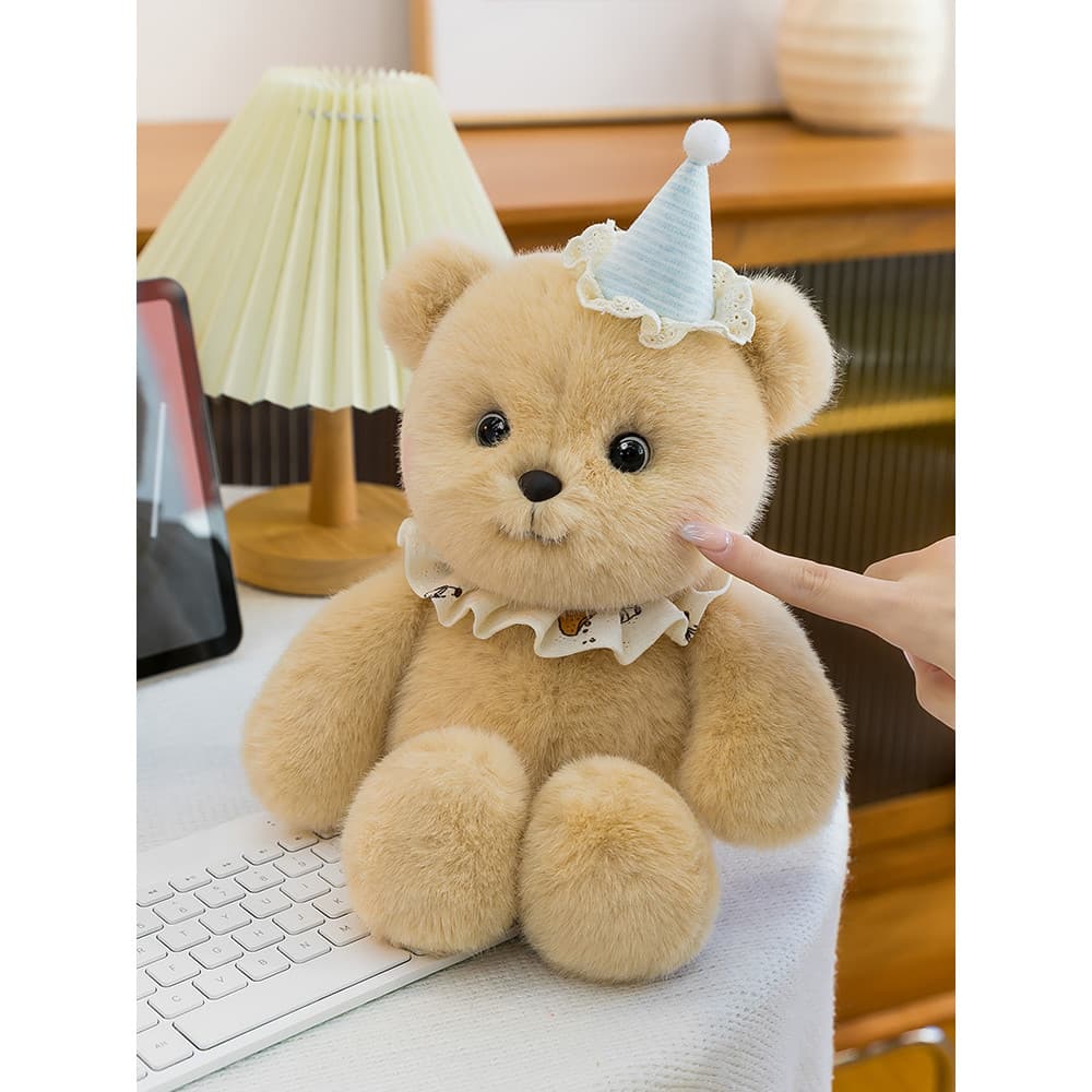 Genuíno série sorte Animal brinquedo de pelúcia tecido pequeno urso cordeiro bebê elefante boneca mesa companheiro bonec