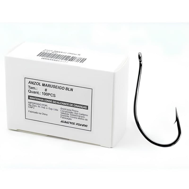 Anzol Albatroz Maruseigo Black - Kit com 100 Peças para Pesca