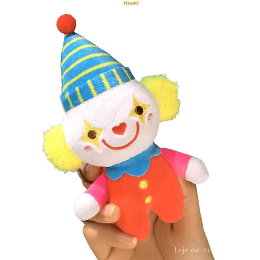 Brinquedo de Pelúcia de Palhaço de Circo em Estilo Cartoon, Acessório para Mochila, Pingente para Crianças PFNT