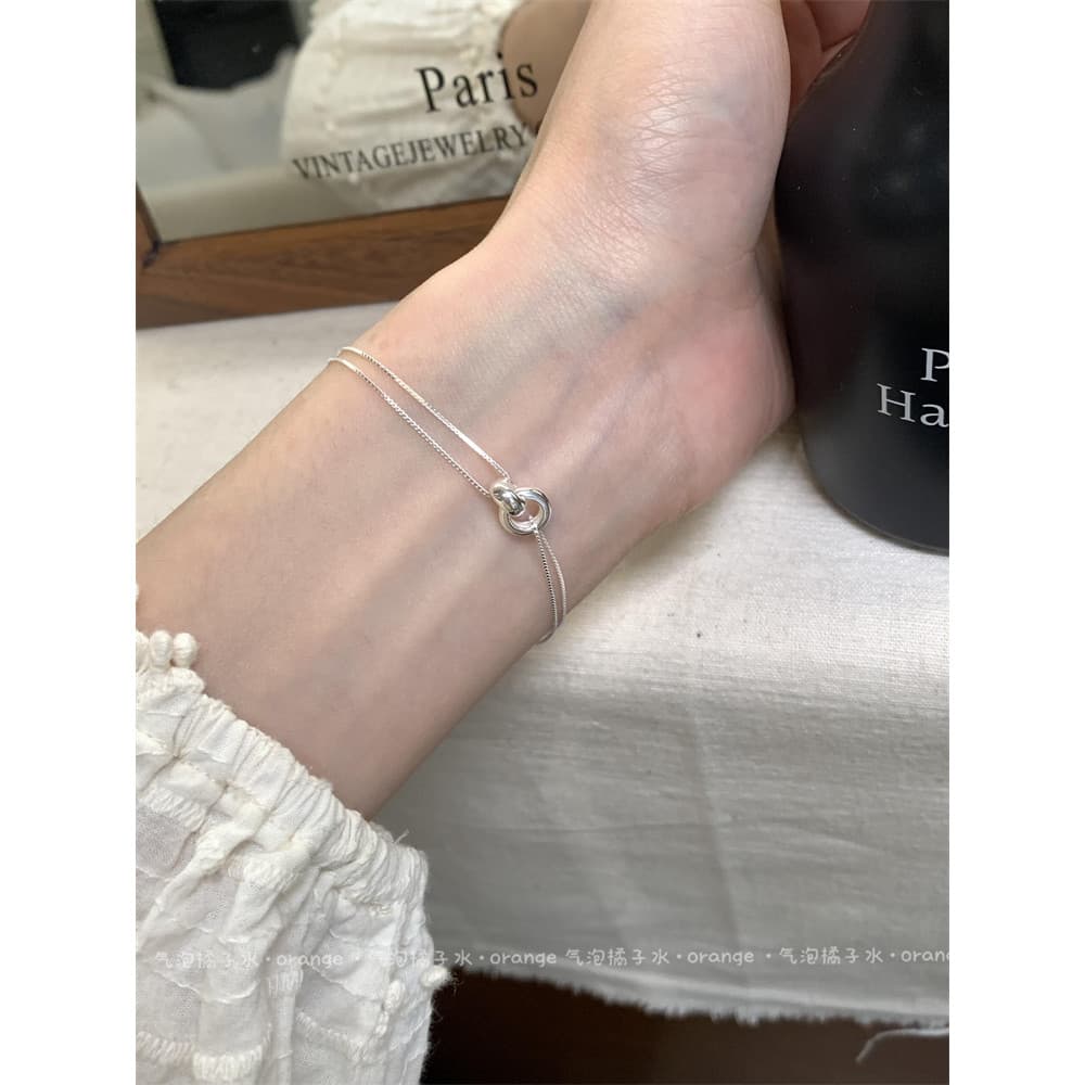 pulseira feminina pulseira Ins estilo minimalista pulseira interligada estilo coreano temperamento suave de pra