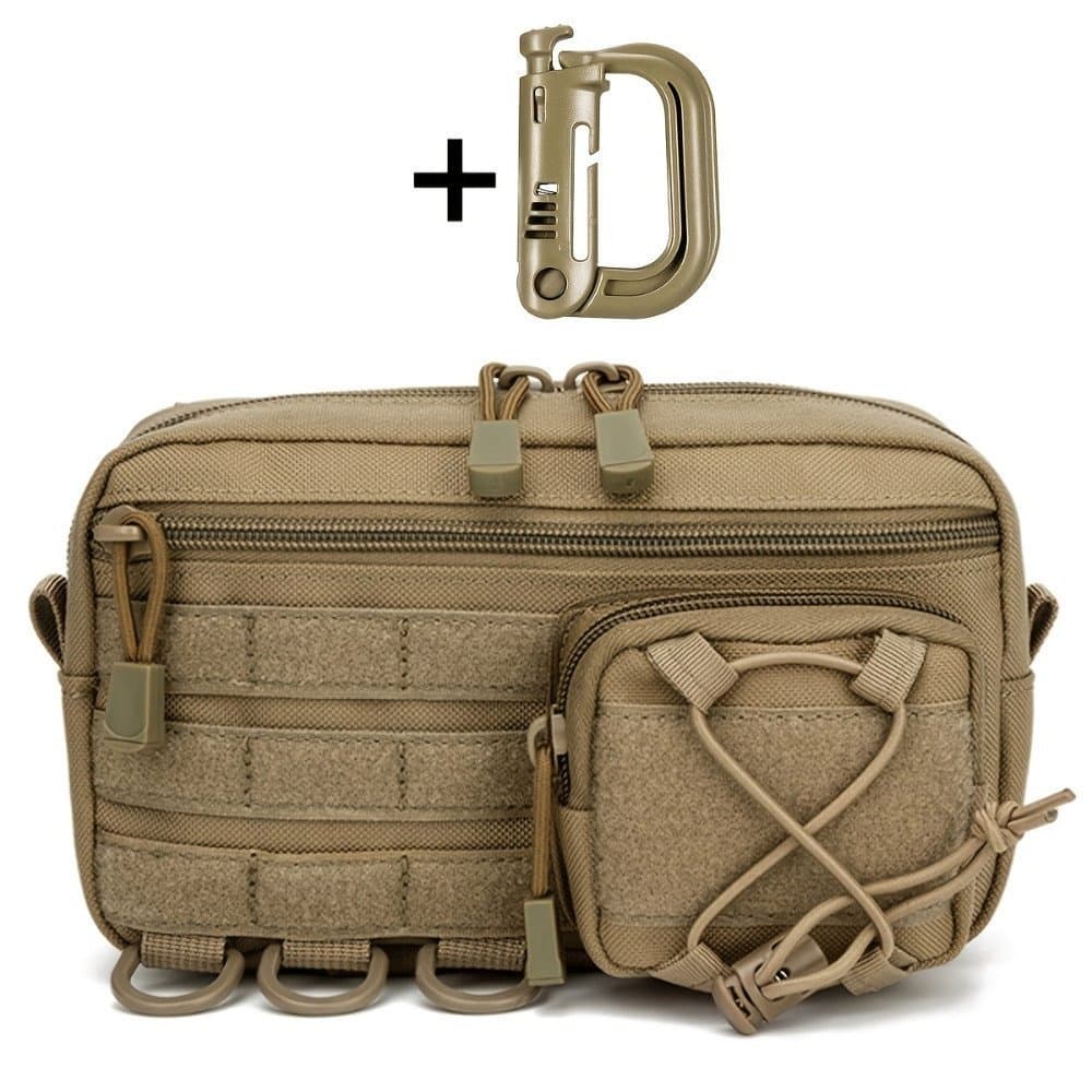 Bolsa MOLLE EDC Com Bolso Cordão , Durável , Nylon , À Prova D'água , Multiuso , Para Acampamento Ao Ar Livre , Utilitár