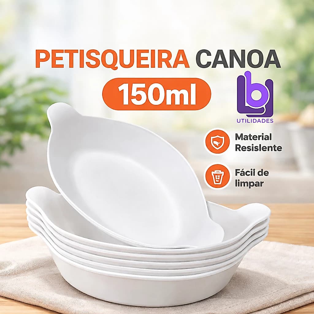 Kit 5 a 50 Petisqueiras Barquinha Canoa 150ml Pequena Branca Petiscos Festa Frios Molho