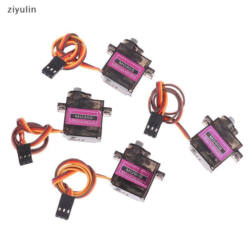 CVC 1Pc MG90S 180 ° 360 Micro Engrenagem De Metal Servo De Alta Velocidade Para Avião RC Helicóptero Barco Carro Mini Se