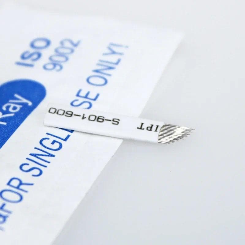 500 Unidades De Lâminas De Sobrancelha Maquiagem Permanente Para Caneta De Bordado Manual 0.25 Mm Lamina Flex