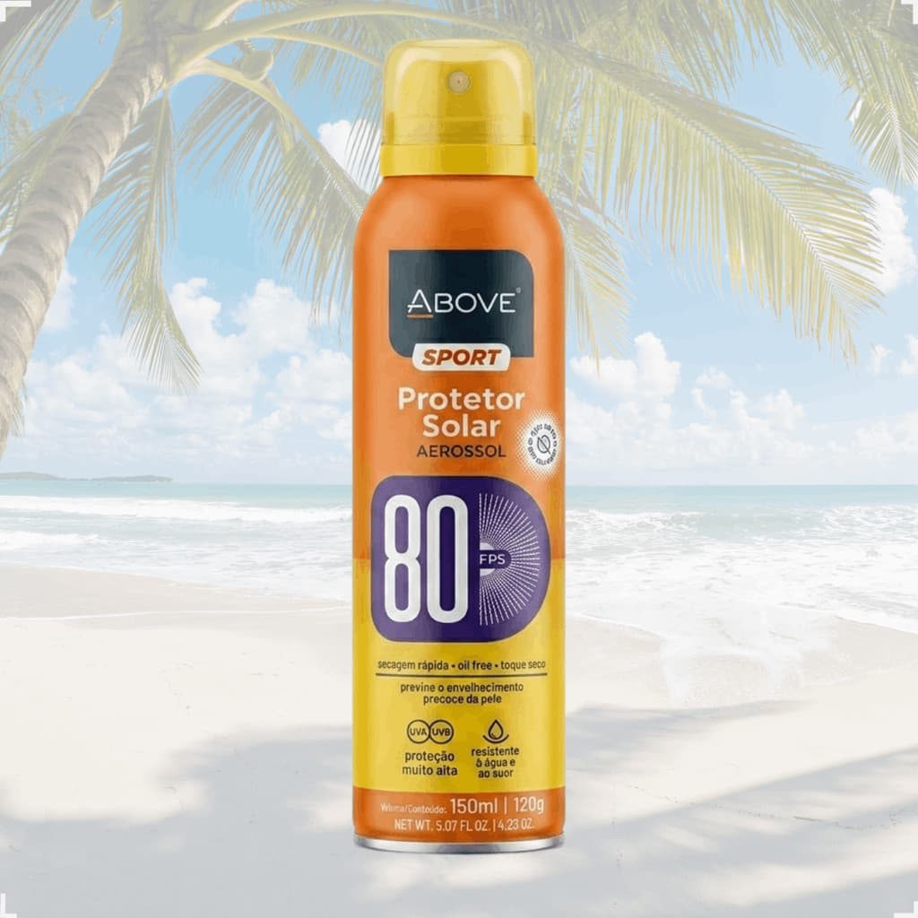 Protetor Solar Aerossol FPS 80 Above Sport 150ml Oil Free