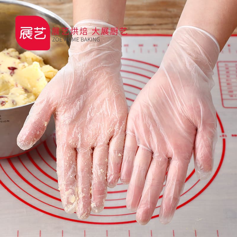 Zhanyi Luvas descartáveis de pvc para decoração de filme de cozinha à prova de óleo, luvas descartáveis para assar 20 L