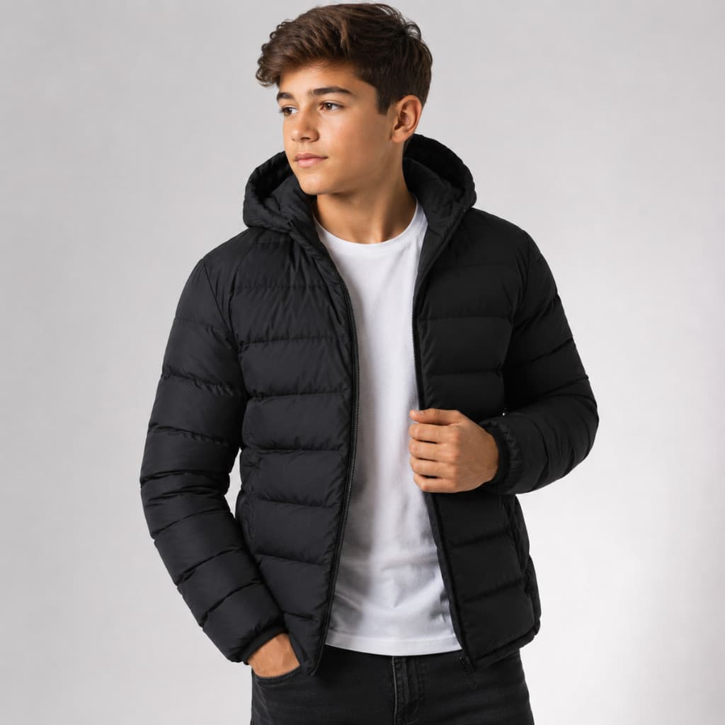 Blusa De Frio Puffer Bobojaco Infantil Unissex Com Capuz Removível