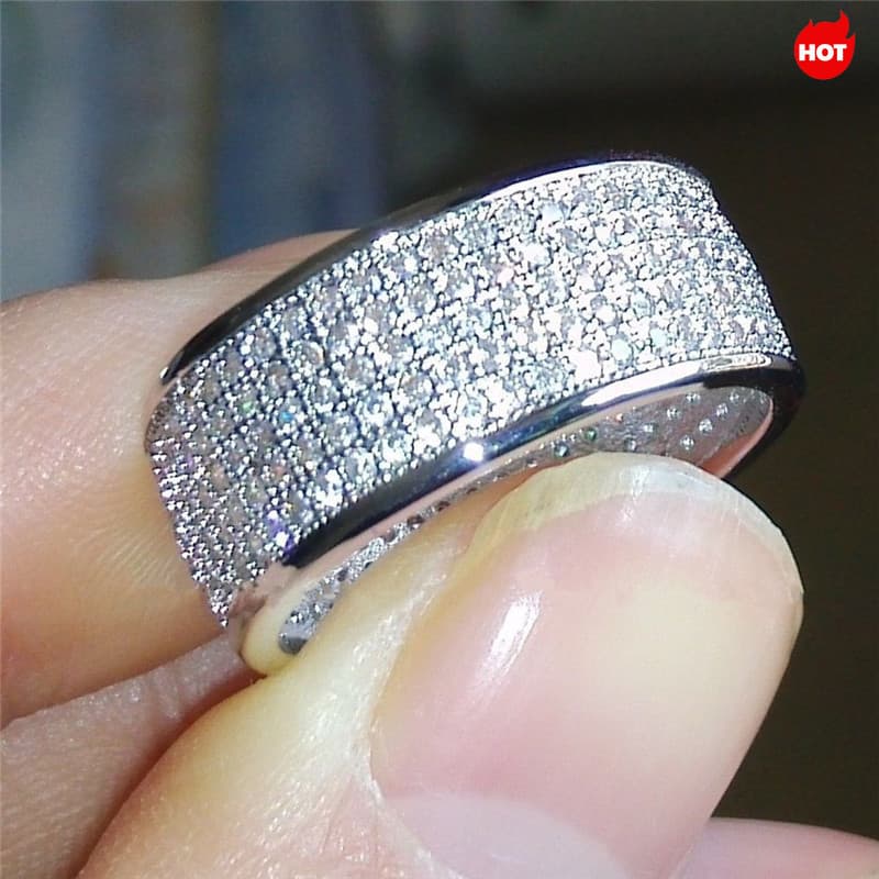 < LA > 1pc Moda Strass Feminino Jóias Círculo Dedo Banda Simples Noivado