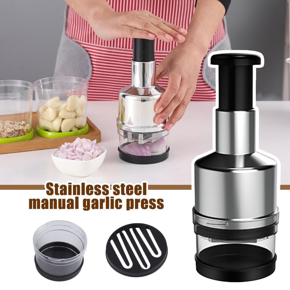 Prensa Trituradora De Alho Em Aço Inoxidável , Picador Portátil , Moedor , Fatiador , Preparação De Cozinha , Resistente